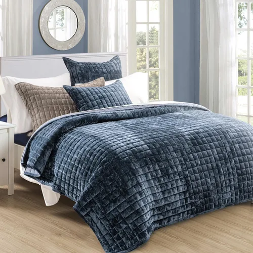 Miniatura 13 de RECYCO Juego de edredón de terciopelo de lujo tamaño individual/individual XL, juegos de cama, juego de cubrecama de terciopelo ultra suave, colcha
