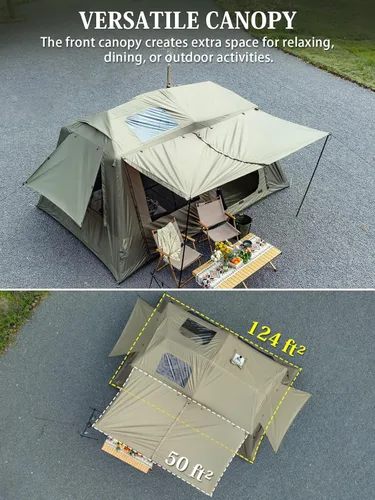 Miniatura 4 de MC TOMOUNT Inflatable Tents for Camping, 6/8/10 Person Large Family Blow Up Camping Tent with Hand Pump, Easy Setup Air Glamping Tent for Outdoor