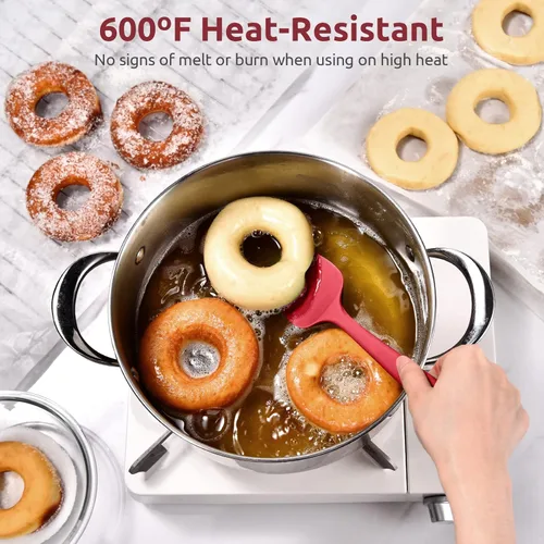 Miniatura 3 de Espátula de silicona resistente al calor: U-Taste, flexible de 600ºF, de 11.38 pulgadas, de silicona, para mezclar, remover, cocinar, raspar