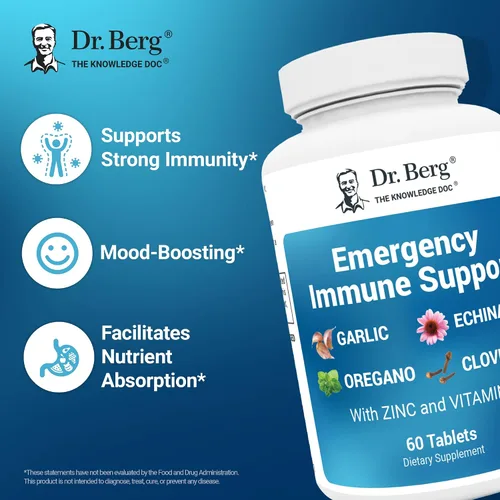 Miniatura 3 de Dr. Berg Apoyo Inmunológico de Emergencia con Echinacea - Potente mezcla de extractos de hierbas (advertencia: fuertes olores herbarios)