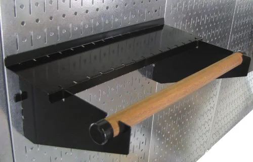 Miniatura 6 de Wall Control 30-WRK-400GB - Organizador de herramientas de tablero de clavijas de metal, soporte de toalla de papel de tablero de clavijas y estante