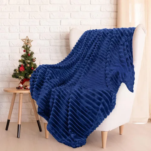 Miniatura 10 de Catalonia Classic Manta de forro polar para sofá, manta mullida de felpa, acogedora y suave, manta decorativa para todas las estaciones, 50 x 60