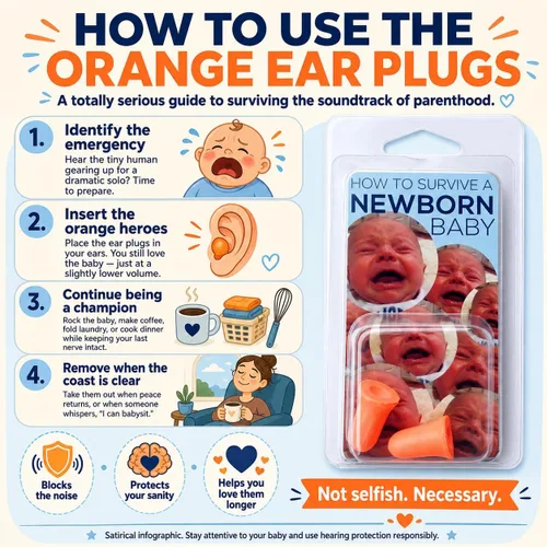 Miniatura 3 de Cómo sobrevivir a un bebé recién nacido: tapones para los oídos, divertido regalo de broma para nuevos padres, artículos extraños para mamás