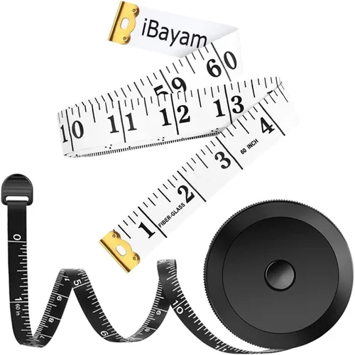 Miniatura 8 de iBayam Paquete de 2 cintas métricas para tela, cuerpo, costura, sastre, punto, vinilo, manualidades del hogar, 150 cm, suave, rosa de moda