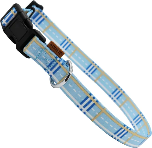 Miniatura 32 de Collar de perro, bonito patrón floral, collar suave y ajustable con hebilla de liberación rápida (S (cuello 11-18 pulgadas, ancho 5/8 pulgadas)