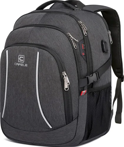 CAFELE Mochila de viaje duradera de 17.3 pulgadas, mochila universitaria, bolsillo antirrobo RFID, bolsa para computadora de negocios grande,