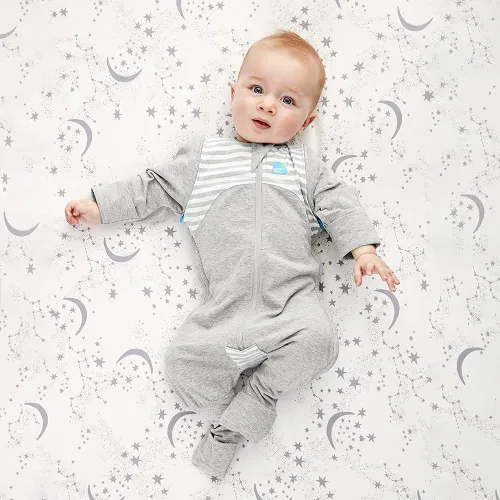 Miniatura 8 de Love to Dream Traje de transición Swaddle UP, gris, mediano, 13-19 libras, alas patentadas con cremallera y mangas únicas autolescalmantes