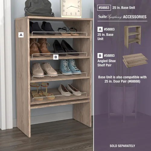 Miniatura 6 de Cubículo ClosetMaid SuiteSymphony de 25 x 6 pulgadas Gris natural