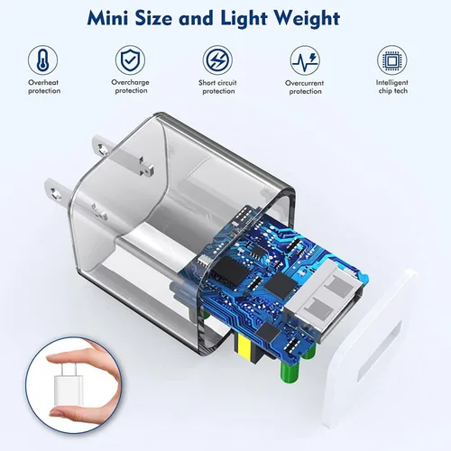 Miniatura 2 de Cargador para iPhone Apple, [Certificado Apple MFi] Paquete de 2 cables Lightning de carga rápida de 1 metro, cable de carga USB de pared, adaptador