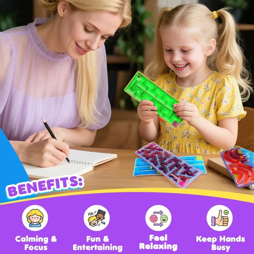 Miniatura 4 de 12-Pack de juguetes sensoriales para niños y adultos: herramientas calmantes y silenciosas para niños con autismo - Juguetes antiansiedad