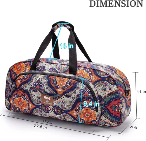 Miniatura 3 de AROME Bolsa para esterilla de yoga para mujeres y hombres, bolsa de yoga grande de lona para 1/4 pulgadas, 1/3 pulgadas, 2/5 pulgadas, 1/2 pulgadas