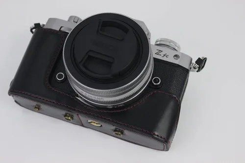 Miniatura 7 de Funda Z fc Zfc, BolinUS hecha a mano de piel sintética para cámara de cuerpo completo para Nikon Z fc Zfc con versión de apertura inferior de lente