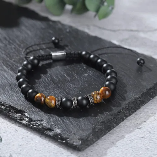 Miniatura 4 de Pulseras de cuentas para hombre, novio, marido, mi hombre, mi amor, hijo, nieto, hermano, aniversario, cumpleaños, graduación, día del padre, regalo