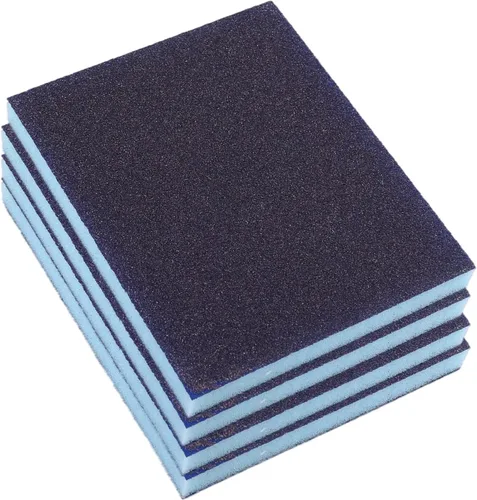 Miniatura 19 de Utoolmart 12 bloques de lijado de esponja de lijado, grano 180 húmedo, seco, lavable y reutilizable, esponja de papel de lija para muebles de 12