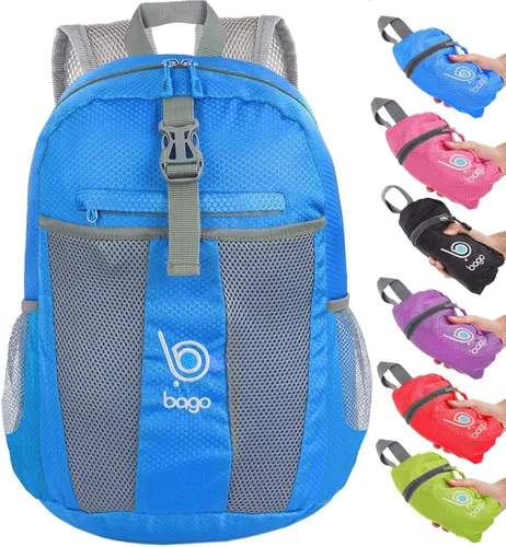 Miniatura 11 de bago Mochila ligera para senderismo para mujeres y hombres - Paquete de viaje de 25 litros - Mochila plegable de senderismo ultraligera para acampar