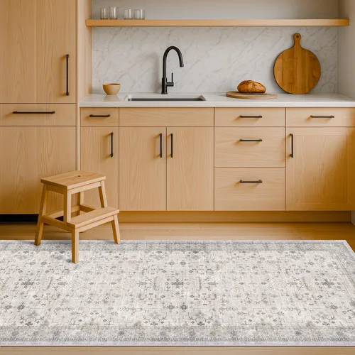Miniatura 196 de Alfombra Boho Negra para Sala de Estar - Alfombra de Área Lavable de 10x14 Pies, Alfombras de Comedor para Debajo de la Mesa, Alfombra Suave de Pelo