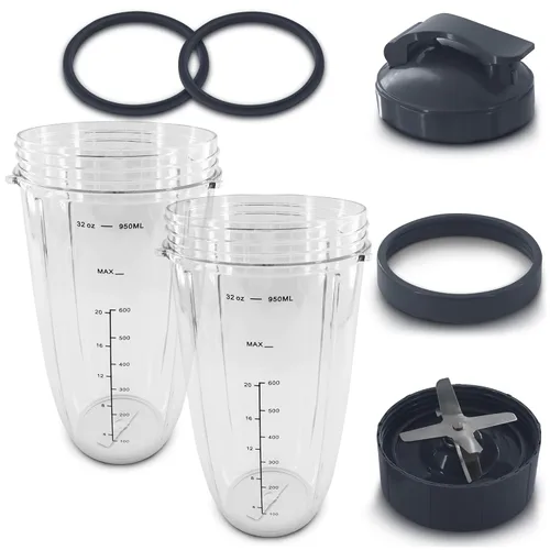Miniatura 15 de Vasos de repuesto de 18 onzas para licuadora Ninja – 2 piezas compatibles con BL480/BL450/480D, BN800/751/801/401, Auto-iQ Series NN, BL910