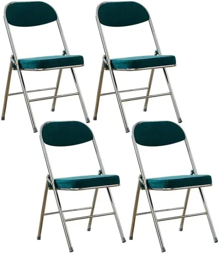 Miniatura 19 de Sillas de comedor modernas, silla auxiliar tapizada para el hogar, con acabado mate, silla de comedor plegable con respaldo abierto, silla sin