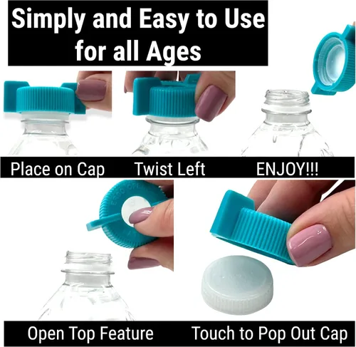 Miniatura 2 de Paquete de 3 abridores de botellas de agua ERGO OPENER Para personas que sufren de artritis, ancianos, personas mayores, manos débiles