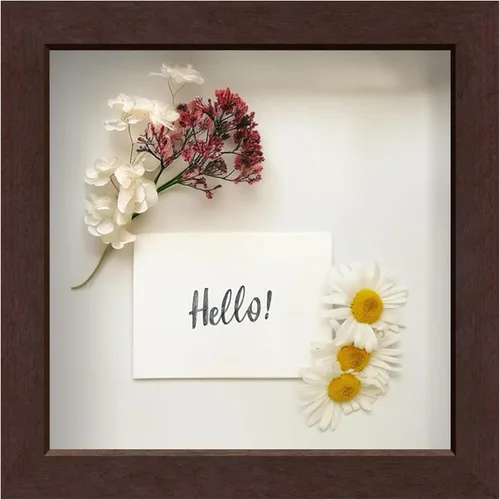 Miniatura 29 de FrameWorks Marco de Caja de Sombra de Madera Negra de 8" x 8" – Vitrina con Parte Trasera de Fieltro Suave, Caja de Memoria con Vidrio Templado