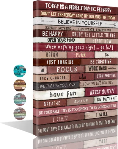 Miniatura 12 de Arte de Pared Inspiracional Lienzo Enmarcado 12 x 16 pulgadas (PARA CONVERTIRSE EN EL 1%) - Arte de Pared Decorativo con Citas Motivacionales