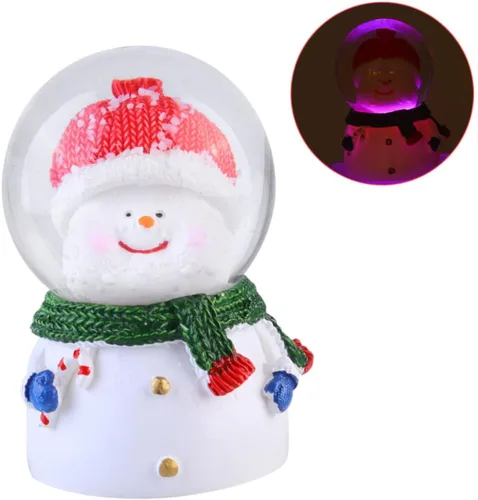 Miniatura 5 de 1 adorno de escritorio con luz LED adorable muñeco de nieve para niños y niñas, suministros de Navidad para mesita de noche y escritorio