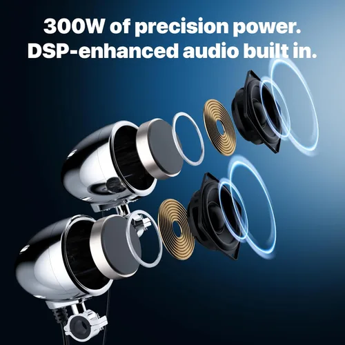Miniatura 3 de GoHawk AN4 Gen.2 Amplificador todo en uno integrado de 4 pulgadas de gama completa impermeable Bluetooth altavoces estéreo para motocicleta estéreo