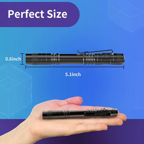 Miniatura 5 de COSOOS Linterna de luz negra UV, 395 nm mini luz de bolígrafo con clip, linterna ultravioleta impermeable para fugas, orina de mascotas, escorpión