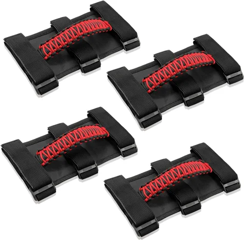 4 asas de agarre de barra antivuelco compatibles con Jeep Wrangler JLU JK JKU TJ YJ LJ JT JL y Gladiator JT 1987-2021 UTV y ATV, se adapta a barras