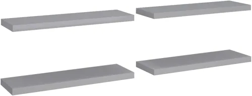 Miniatura 3 de Estantes flotantes de pared, juego de 4 estantes decorativos para montar en la pared, estante colgante con soportes invisibles para decoración