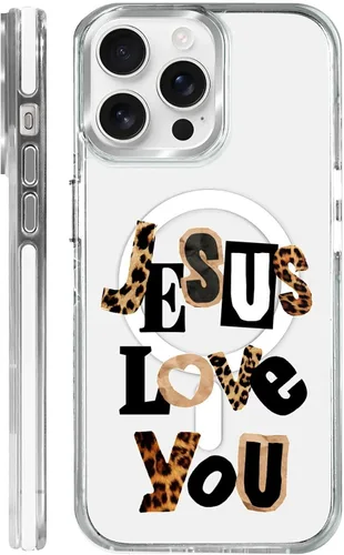 Miniatura 15 de Funda para iPhone 13/14 [compatible con Magsafe], funda magnética transparente de silicona a prueba de golpes con patrón de versículos de la Biblia