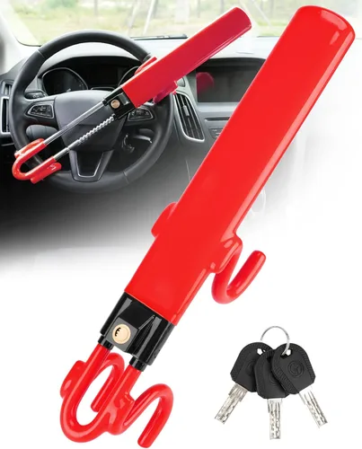 Miniatura 9 de Tevlaphee Bloqueo de Volante Antirrobo Dispositivo para Automóvil de Servicio Pesado Cerradura de Seguridad para Automóvil Dispositivos de Bloqueo