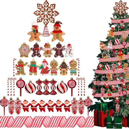 Miniatura 11 de 43 adornos patrióticos para árbol del 4 de julio, Día de la Independencia, adornos para árbol de Navidad, decoración de lazo rojo, blanco y azul
