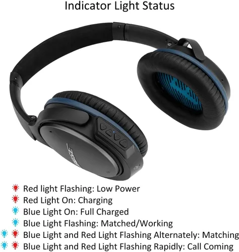Miniatura 6 de Adaptador Bluetooth inalámbrico aptX mejorado para auriculares Bose QuietComfort 25 QC 25 con micrófono/control de volumen, negro