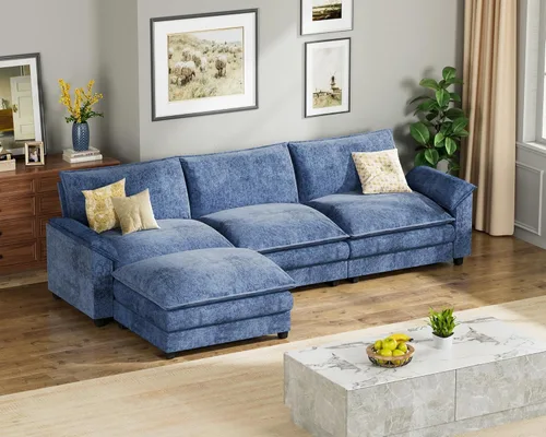 Miniatura 21 de Homall Sofá Seccional Modular de 80", Sofá Biplaza con Cojín de Doble Capa, Combinación DIY de Chenille Profundo Sofá Nube de 2 Asientos para Sala