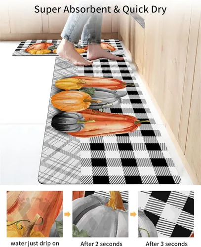 Miniatura 4 de Tapete de baño antideslizante para bañera, de secado rápido y absorbente, de tierra de diatomeas, fregadero de cocina, tapete de otoño de Acción