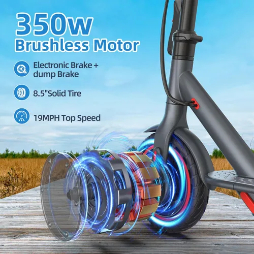 Miniatura 3 de Joyhis Electric Scooter for Adults with Seat, 15-21 Miles Range Scooters, 19Mph Escooter, 8.5"/10" Folding Scooters with APP Control, 350W/500W