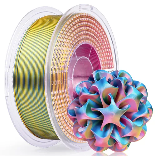 Miniatura 35 de AMOLEN - Filamento de seda PLA para impresora 3D de 1.75mm, filamento brillante blanco para impresión 3D, carrete de 1kg (2.2 libras), compatible