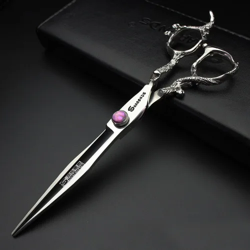 Miniatura 2 de Tijeras profesionales de peluquería de 7, 7.5, 8, 9 pulgadas, para peluquería, peluquería, peluquería, corte de pelo, tijeras de dragón (grande).