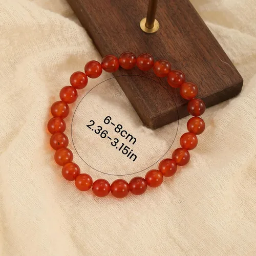Miniatura 104 de Crystal Vibe Pulseras de cuentas de 0.315 in para mujeres y hombres, pulseras de cristal con piedras preciosas naturales, tamaño elástico ajustable