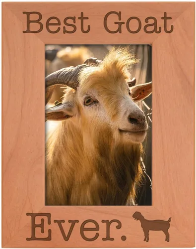 Miniatura 11 de ThisWear Goat Lover Gifts Best Goat Ever - Marco de fotos de madera natural grabado de 4 x 6 pulgadas