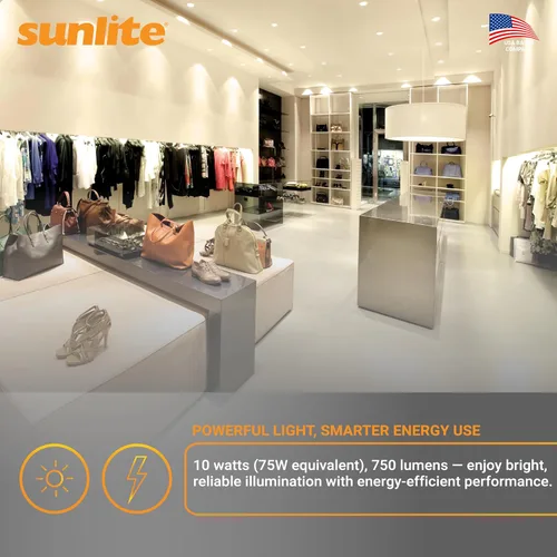 Miniatura 5 de Sunlite 41828 AR111 Bombilla reflectora, COB, ángulo de haz de 12 grados, 10 vatios, (equivalente a 75 vatios), 750 lúmenes, base de terminal