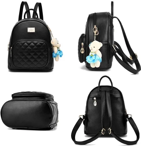 Miniatura 3 de Mochila imitación de piel con monedero para mujer