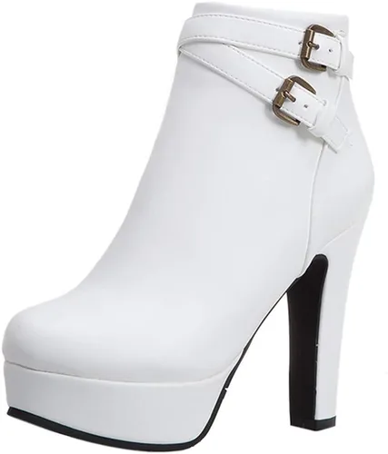 Miniatura 8 de Scaoruki Zapatos de otoño de moda para mujer, botines de tacón de bloque