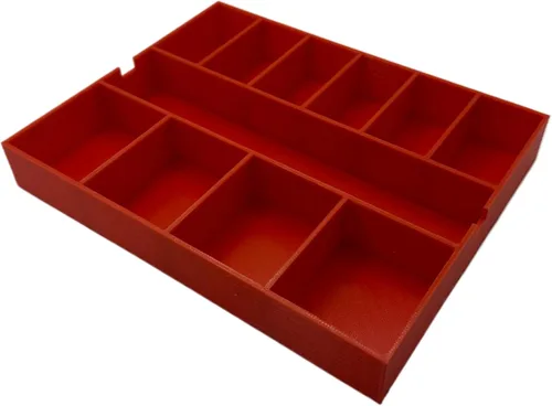 Miniatura 12 de GarageInOrder Soporte para brocas de impacto impreso en 3D diseñado para DEWALT Medium ToughCase (solo inserto) (gris industrial, 11 compartimentos)