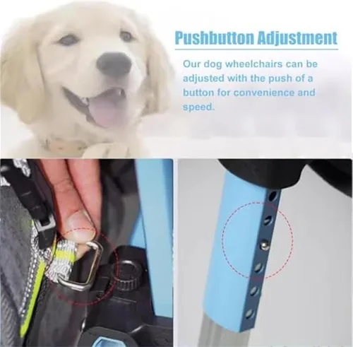 Miniatura 5 de Front Leg Dog Wheelchair, with 4 Wheels, Supportive Mobility Aid, for Indoor, Outdoor Use, Assist Walking for Disabled/Injured Pets, Ready to