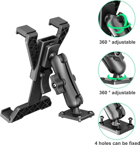 Miniatura 5 de OHLPRO Soporte para tablet con base de taladro resistente, para tablero de instrumentos de 7 a 11.5 pulgadas, iPad/iPad Mini Samsung Galaxy