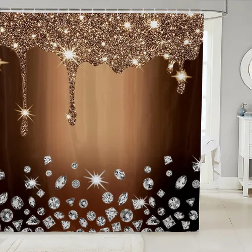Miniatura 34 de Cortina de baño de flores de margarita para niños y niñas, cortina de ducha floral para decoración de baño, 72 x 72 pulgadas, retro, floral