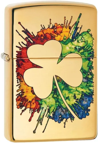 Miniatura 7 de Zippo Clover Design - Encendedor de bolsillo, cromo pulido, talla única (ZO24699)