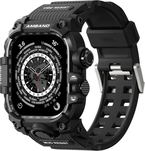 Miniatura 13 de amBand Funda resistente con correa para Apple Watch de 1.732 pulgadas, compatible con iWatch Series SE 3/SE 2ª generación, SE/6/5/4, protección